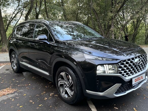 2021 Hyundai Santa Fe IV Рестайлинг, чёрный - вид 3