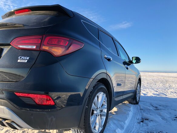 2017 Hyundai Santa Fe III Рестайлинг, чёрный - вид 3