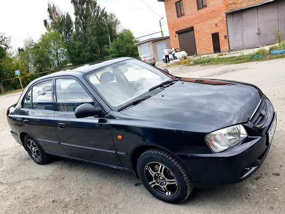 2008 Hyundai Accent ТагАЗ II, чёрный, 495000 рублей - вид 8