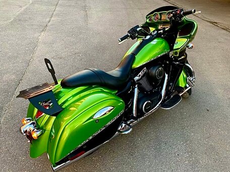 2012 Kawasaki VN1700 Vulcan, зелёный, 960000 рублей, вид 3