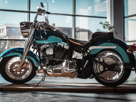 2014 Harley-Davidson Softail Custom, синий, 999999 рублей, вид 3