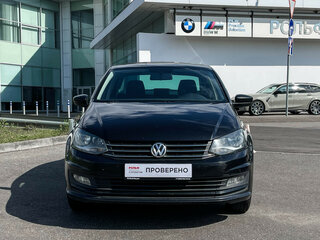 2019 Volkswagen Polo V Рестайлинг, чёрный, 1098900 рублей, вид 2