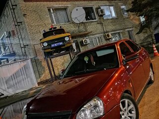 2008 Lada (ВАЗ) Priora I, красный, 220000 рублей, вид 4