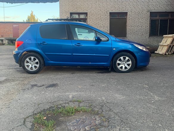 2007 Peugeot 307 I Рестайлинг, синий, 340000 рублей - вид 4