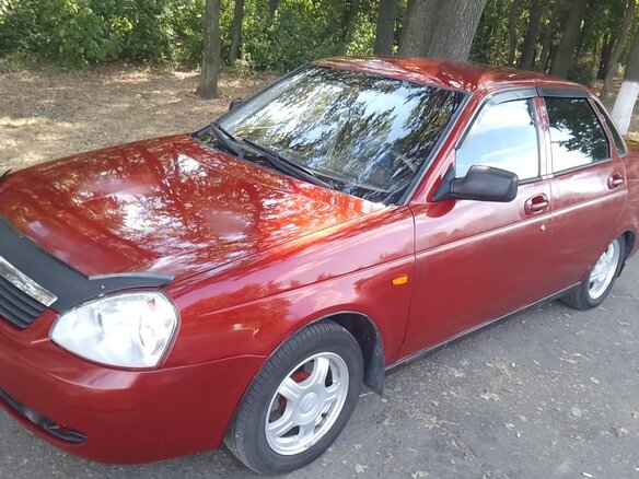 2008 Lada (ВАЗ) Priora I, красный, 375000 рублей