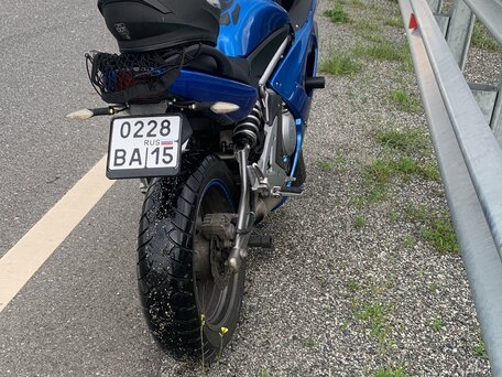 2007 Kawasaki ER-6F (Ninja 650R), синий, 220000 рублей, вид 1
