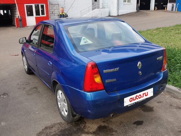 2007 Renault Logan I, синий, 400000 рублей - вид 3