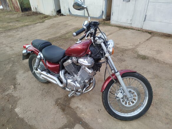 1993 Yamaha XV400 Virago, пурпурный, 255000 рублей - вид 4