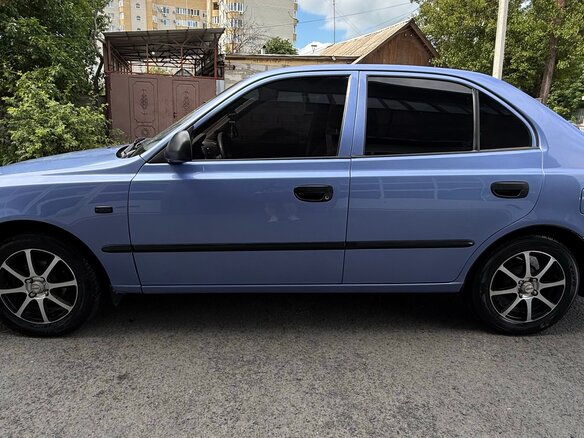 2004 Hyundai Accent ТагАЗ II, фиолетовый, 450000 рублей - вид 3