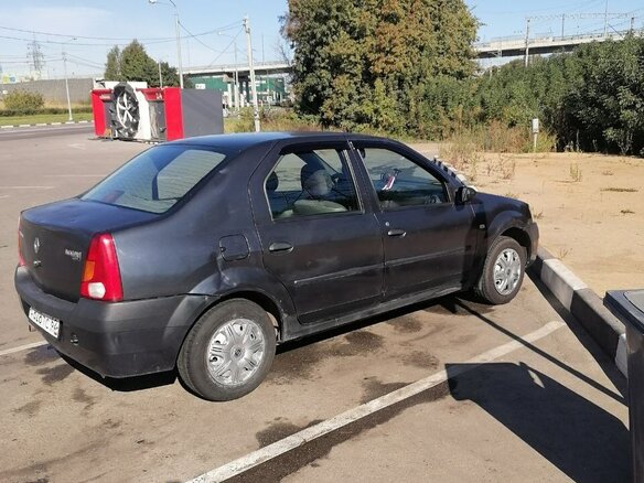 2006 Renault Logan I, серый, 185000 рублей - вид 4