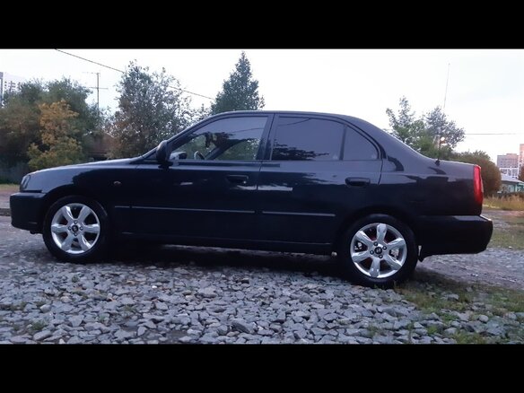 2008 Hyundai Accent ТагАЗ II, чёрный, 540000 рублей