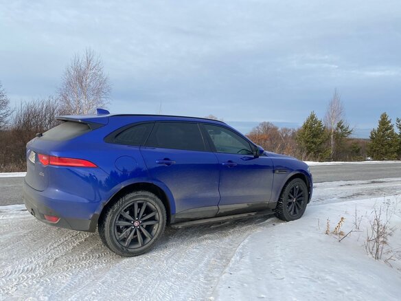 2018 Jaguar F-Pace I, синий - вид 3