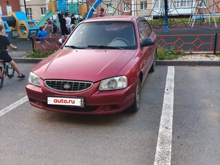 2005 Hyundai Accent ТагАЗ II, красный, 300000 рублей, вид 2