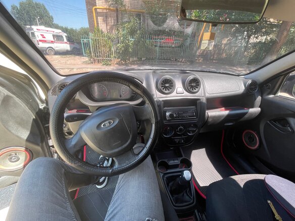 2012 Lada (ВАЗ) Granta I, чёрный, 380000 рублей - вид 6