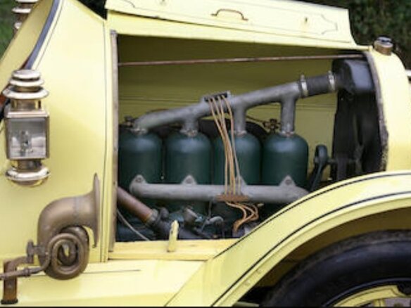 1914 Overland Roadster, жёлтый - вид 7
