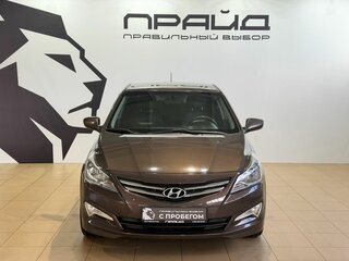 2016 Hyundai Solaris I Рестайлинг, коричневый, 1149900 рублей, вид 2