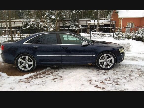 2005 Audi A8 Long II (D3) Рестайлинг, синий, 1450000 рублей - вид 3