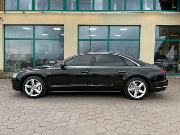 2013 Audi A8 Long III (D4) Рестайлинг, чёрный - вид 5
