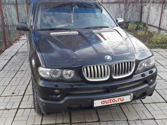 2006 BMW X5 4.4i I (E53) Рестайлинг, чёрный, 1500000 рублей - вид 2