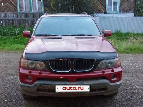 2005 BMW X5 4.4i I (E53) Рестайлинг, красный, 500000 рублей, вид 3