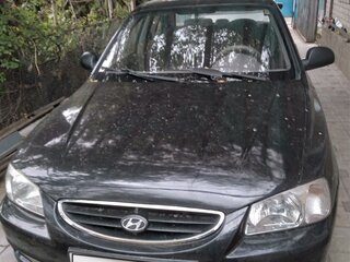 2008 Hyundai Accent ТагАЗ II, чёрный, 450000 рублей, вид 1