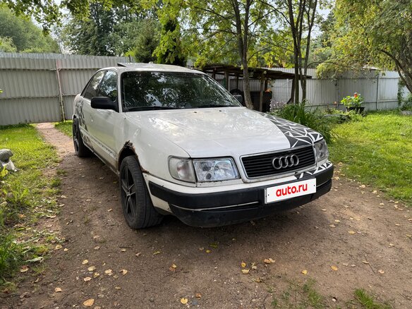1991 Audi 100 IV (C4), белый, 275000 рублей - вид 1