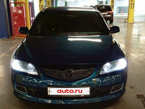 2007 Mazda 6 I (GG) Рестайлинг, синий, 610000 рублей