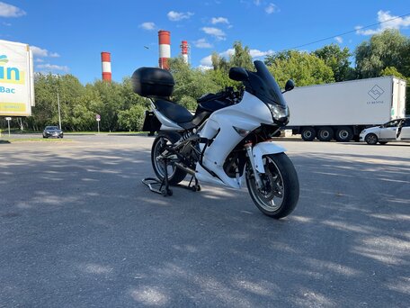 2008 Kawasaki ER-6F (Ninja 650R), чёрный, 420000 рублей, вид 1