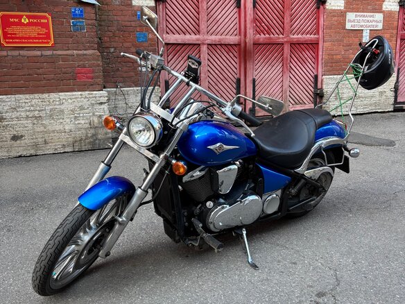 2007 Kawasaki VN900 Vulcan, синий, 450000 рублей - вид 5