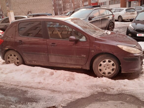 2006 Peugeot 307 I Рестайлинг, фиолетовый, 355000 рублей