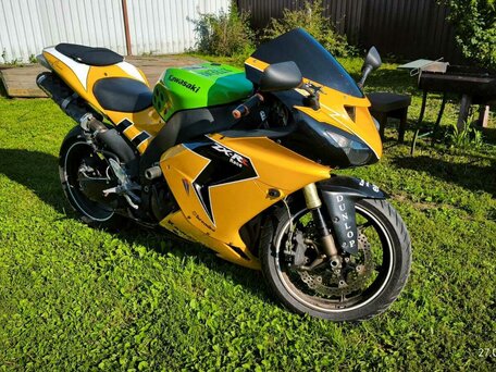 2006 Kawasaki ZX-10R Ninja, жёлтый, 450000 рублей, вид 4