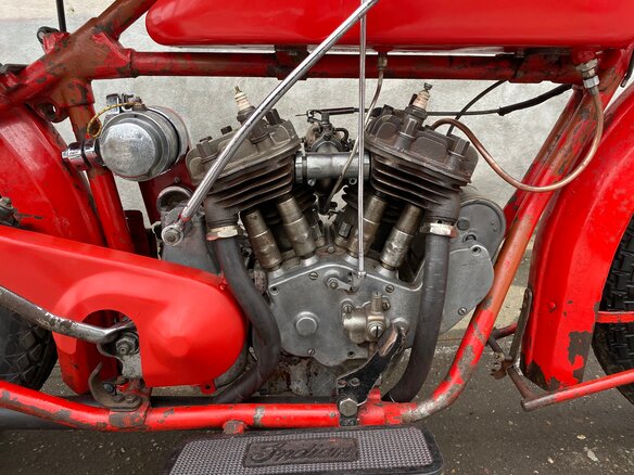 1926 Indian Scout, красный - вид 1