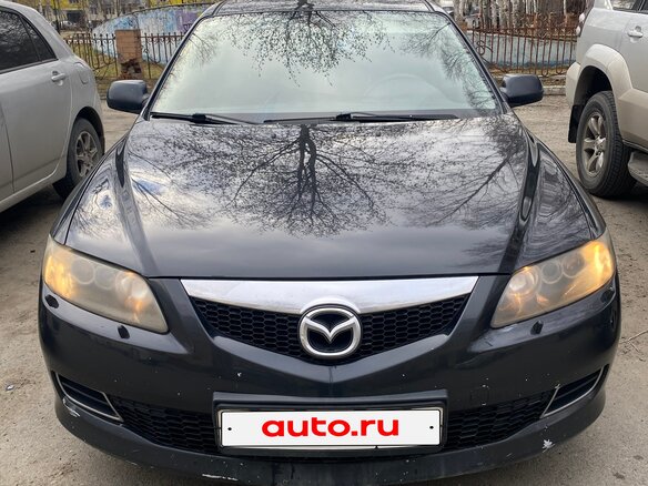 2007 Mazda 6 I (GG) Рестайлинг, чёрный, 450000 рублей