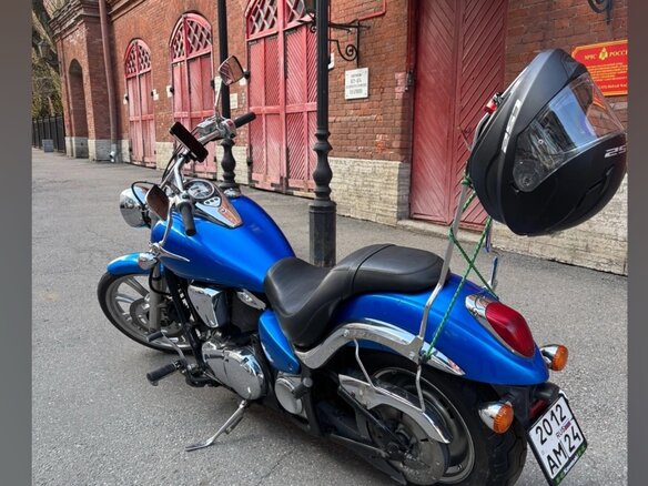 2007 Kawasaki VN900 Vulcan, синий, 450000 рублей