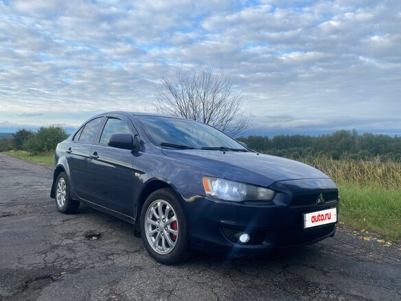 2007 Mitsubishi Lancer X, синий, 620000 рублей - вид 1