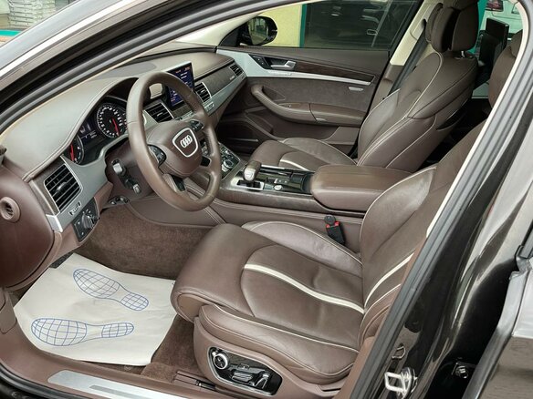 2013 Audi A8 Long III (D4) Рестайлинг, чёрный - вид 8