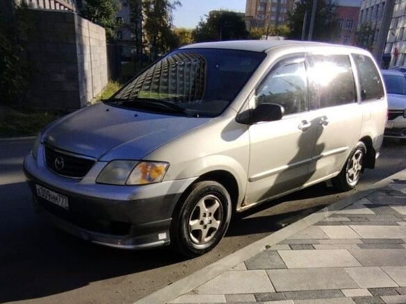 2001 Mazda MPV II (LW), бежевый, 430000 рублей