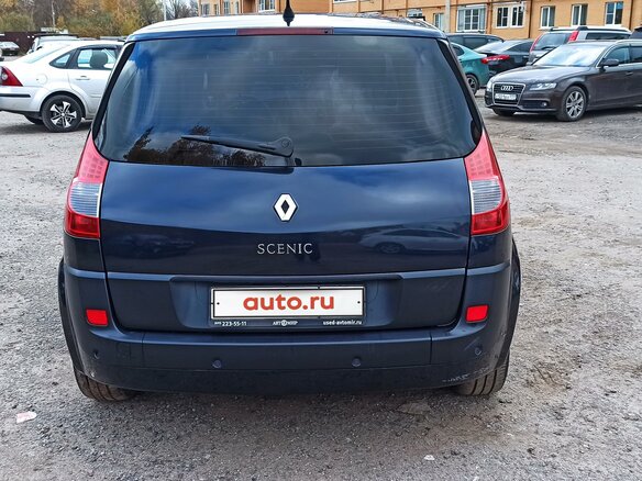 2008 Renault Scenic II Рестайлинг, синий - вид 6