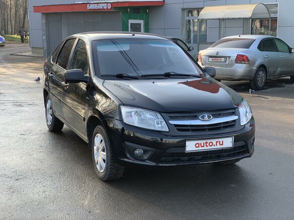 2015 Lada (ВАЗ) Granta I, чёрный - вид 2