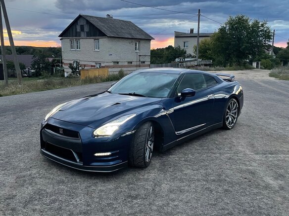 2012 Nissan GT-R I Рестайлинг 1, синий - вид 5