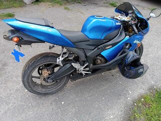 2005 Kawasaki ZX-6 Ninja, синий, 450000 рублей, вид 4