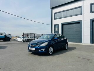2015 Hyundai Solaris I Рестайлинг, синий, 1319999 рублей, вид 2