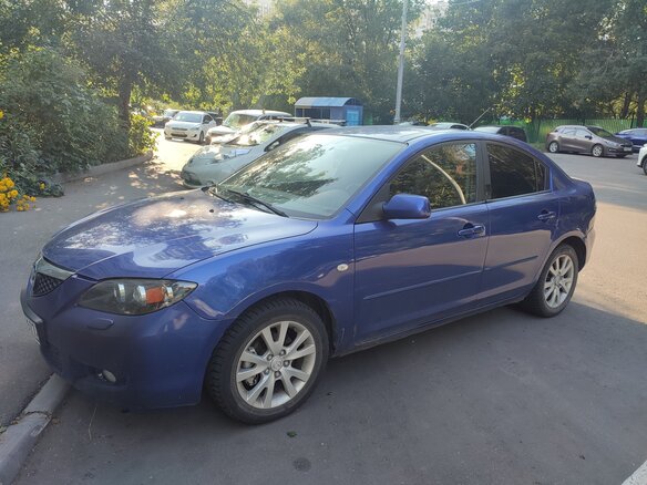 2006 Mazda 3 I (BK) Рестайлинг, синий, 420000 рублей - вид 1