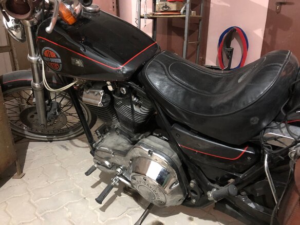 1989 Harley-Davidson Low Rider, чёрный