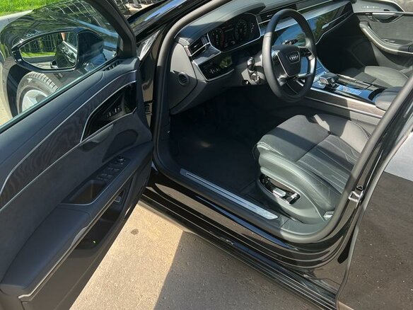 2022 Audi A8 50 TDI IV (D5) Рестайлинг, чёрный - вид 7