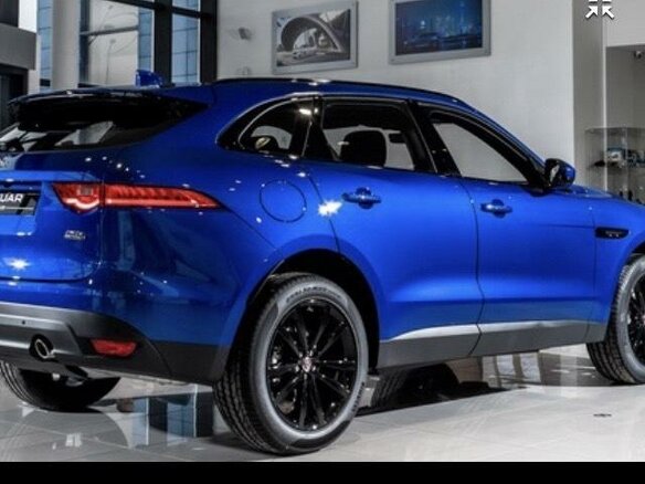 2018 Jaguar F-Pace I, синий - вид 4