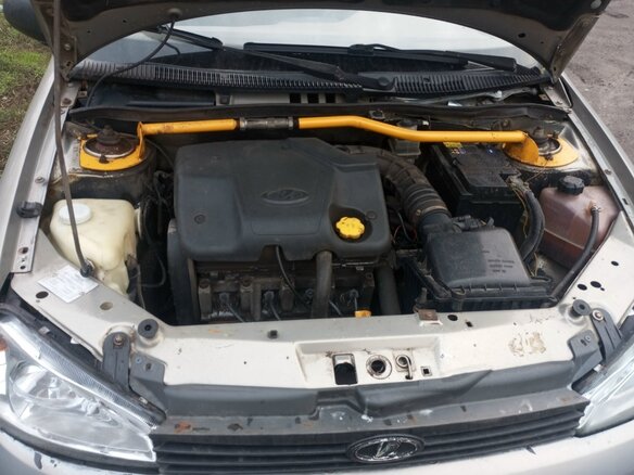 2005 Lada (ВАЗ) Kalina I, бежевый, 95000 рублей - вид 6