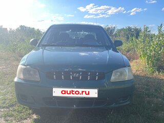 2001 Hyundai Accent ТагАЗ II, зелёный, 320000 рублей, вид 2