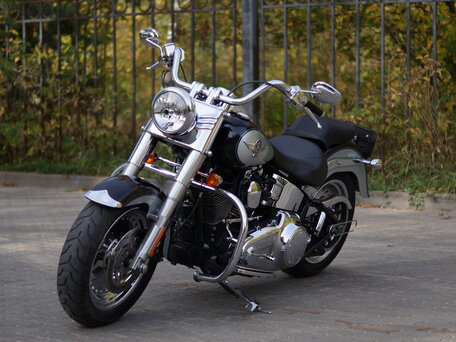 2012 Harley-Davidson Fat Boy, чёрный, 1050000 рублей, вид 1