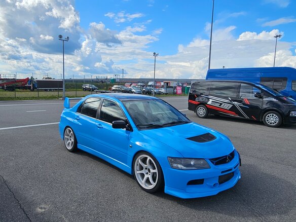 2007 Mitsubishi Lancer Evolution IX, голубой, 3200000 рублей - вид 4